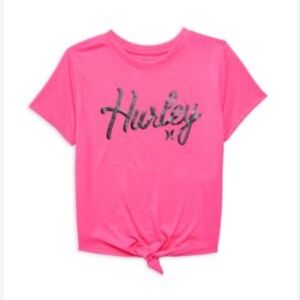 Hurley Pink Short Sleeve Tee Casual Cotton #1170